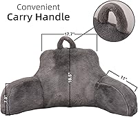 Vista 33 de Btargot Reading Pillow Bed Wedge Large Adult Backrest Lounge Cushion with Arms Back Support for Sitting Up in Bed Blue and Purple