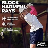 Vista 30 de Mangas de brazo de protección solar UV para hombres y mujeres, manga de enfriamiento de compresión deportiva UPF 50, base de cáncer de piel