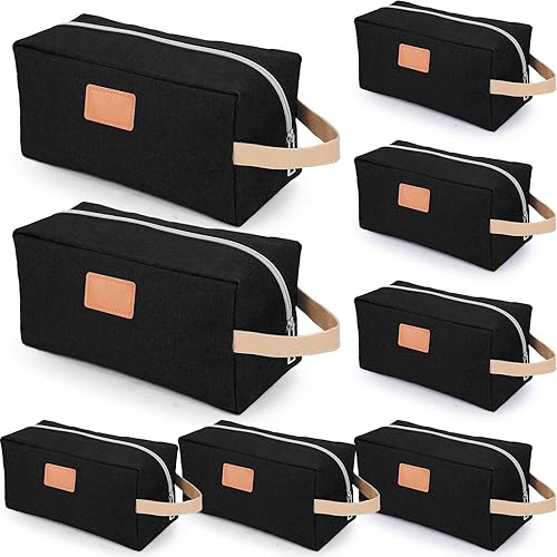 Miniatura 1 de Paterr Neceser de 8 piezas para hombre, bolsa de aseo colgante de viaje, bolsa de afeitado resistente al agua, bolsas de almacenamiento portátiles,