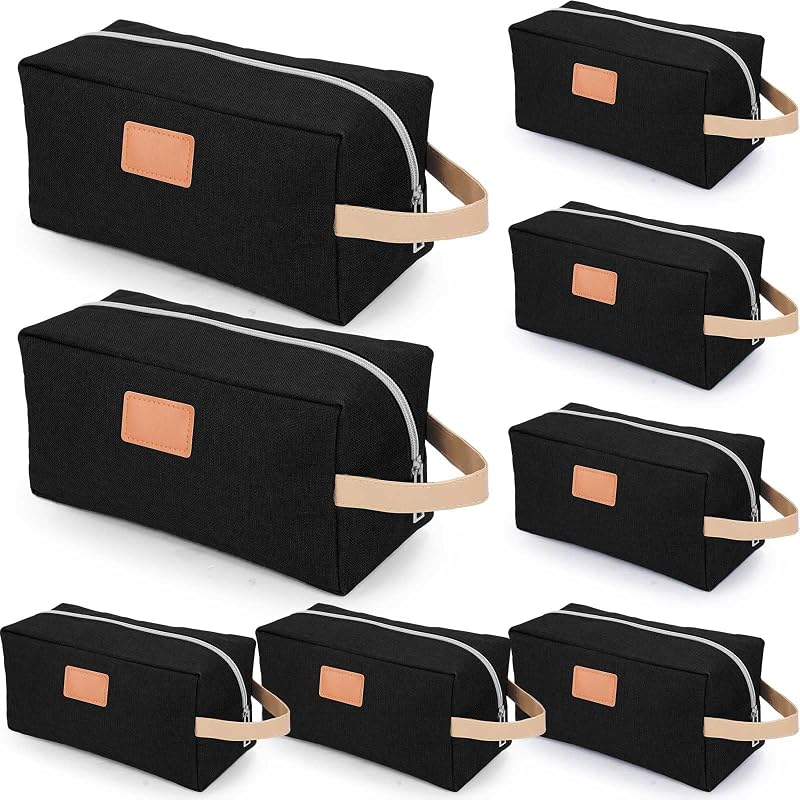 Paterr Kit com 8 Necessaires de Viagem para Produtos de Higiene, Preto