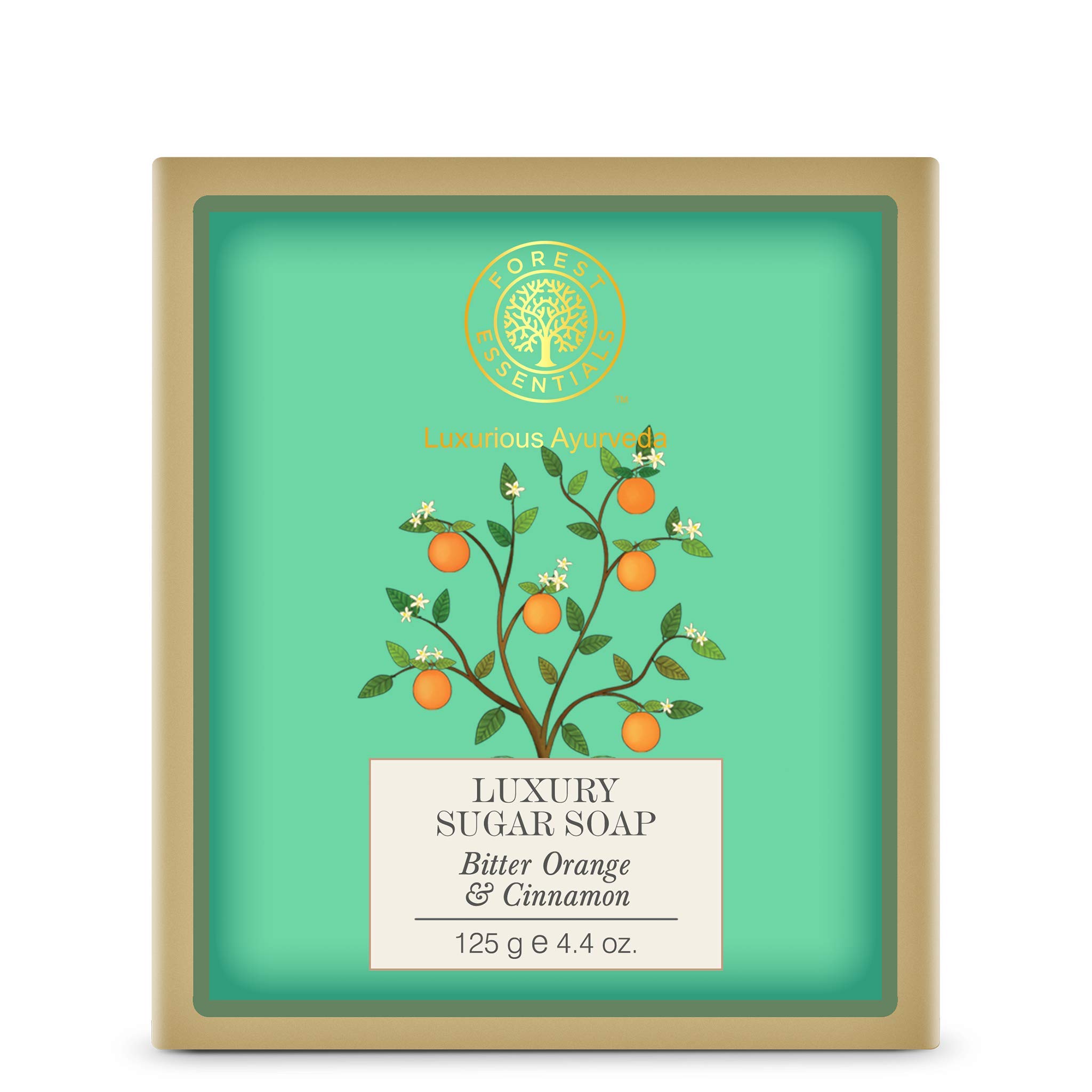 Forest EssentialsLuxury Sugar Soap Bitter Orange & Cinnamon - 125g