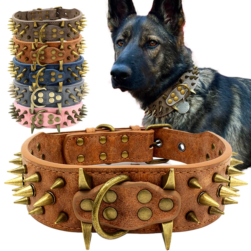 UVONOKAY Spiked Studded Dog Collar