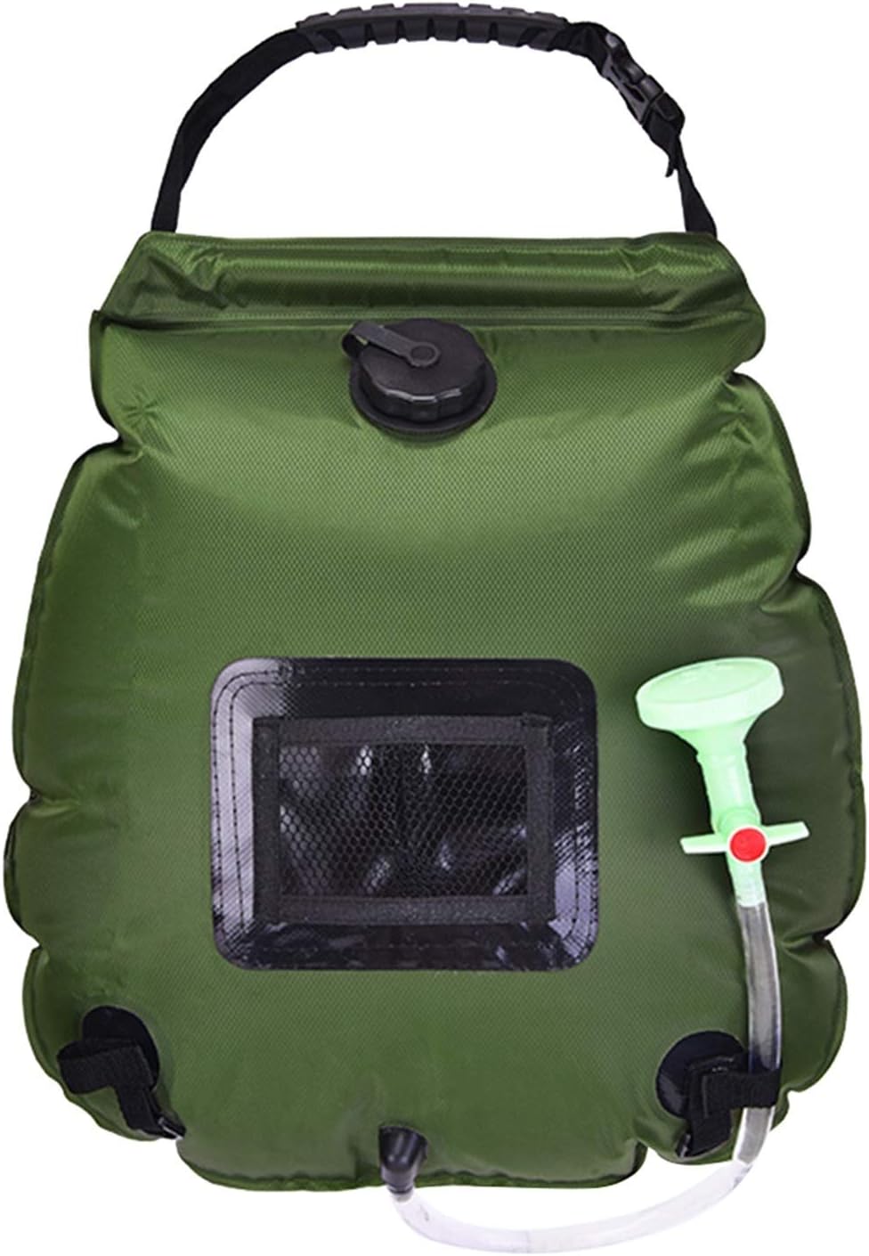 Portable Hiking Shower Bag 20L Outdoor Camping Solar Water Bag Travel Easy to Transport Parts (Color : Grey) (Green)