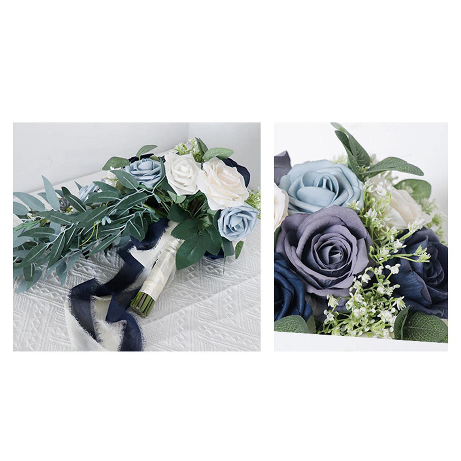 Harilla Künstliche Blumen dekorative Blumensträuße für die Hochzeitsparty, künstliche Blumen Waterfall Rose, Brautstrauß, Hochzeitsdekoration Blumen für Valentinstag, Tafelaufsätze, Jahrestag, Stil a