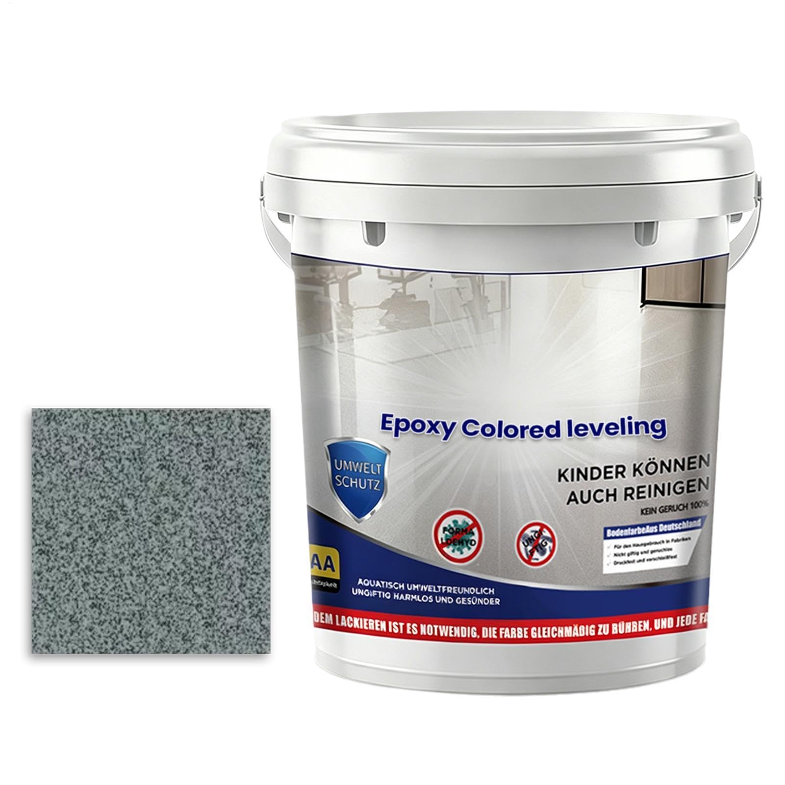 Genérico Pintura Suelo Arenа Coloreada Epoxi - Capa Autonivelante Brillante Efecto Mármol | Antideslizante Resistente Desgaste Para Hormigón Garaje Casa Hogar, Interior Exterior Ducha, 500ml