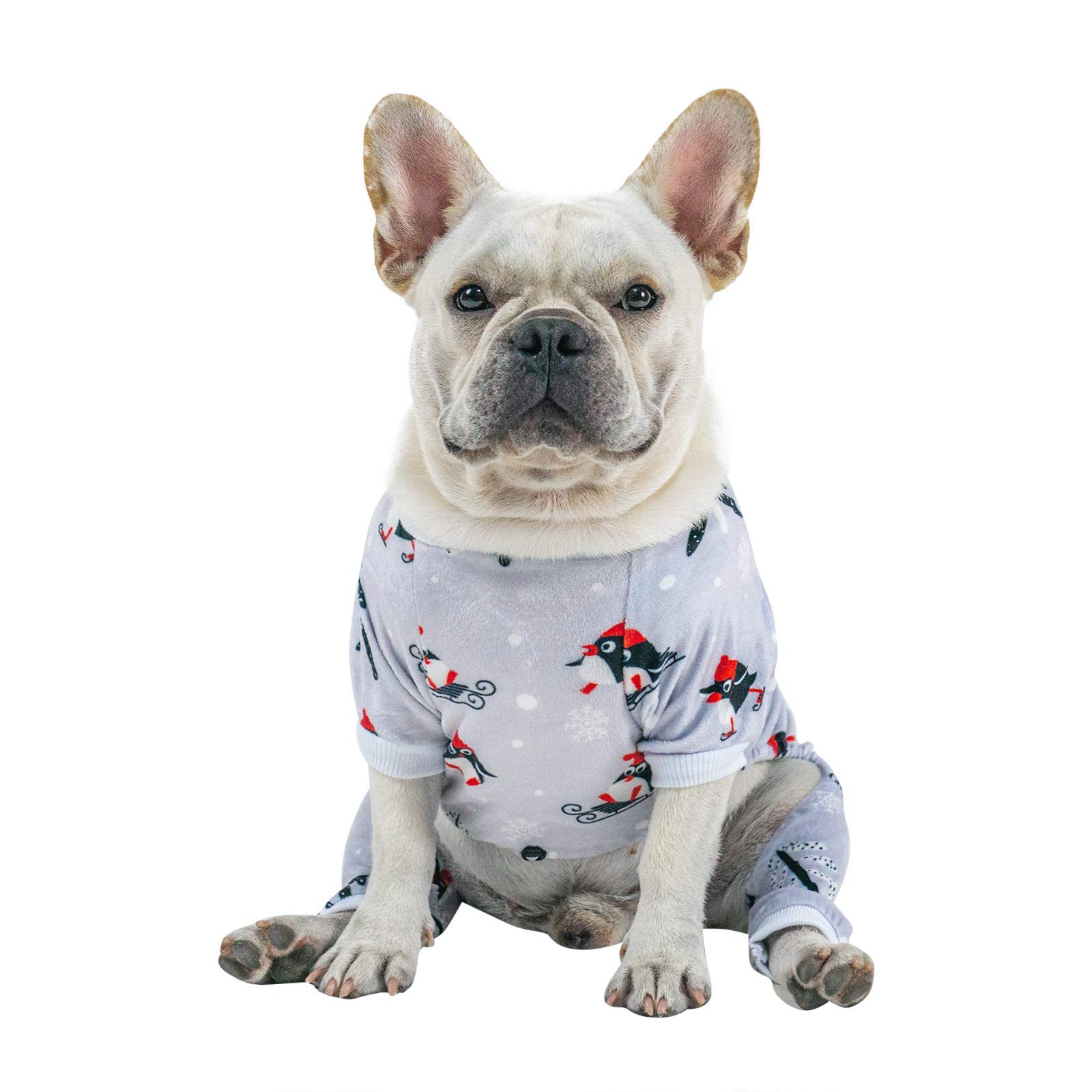 CuteBone Dog Pajamas Christmas Clothes Pjs for Small Dogs Shirts P109XS