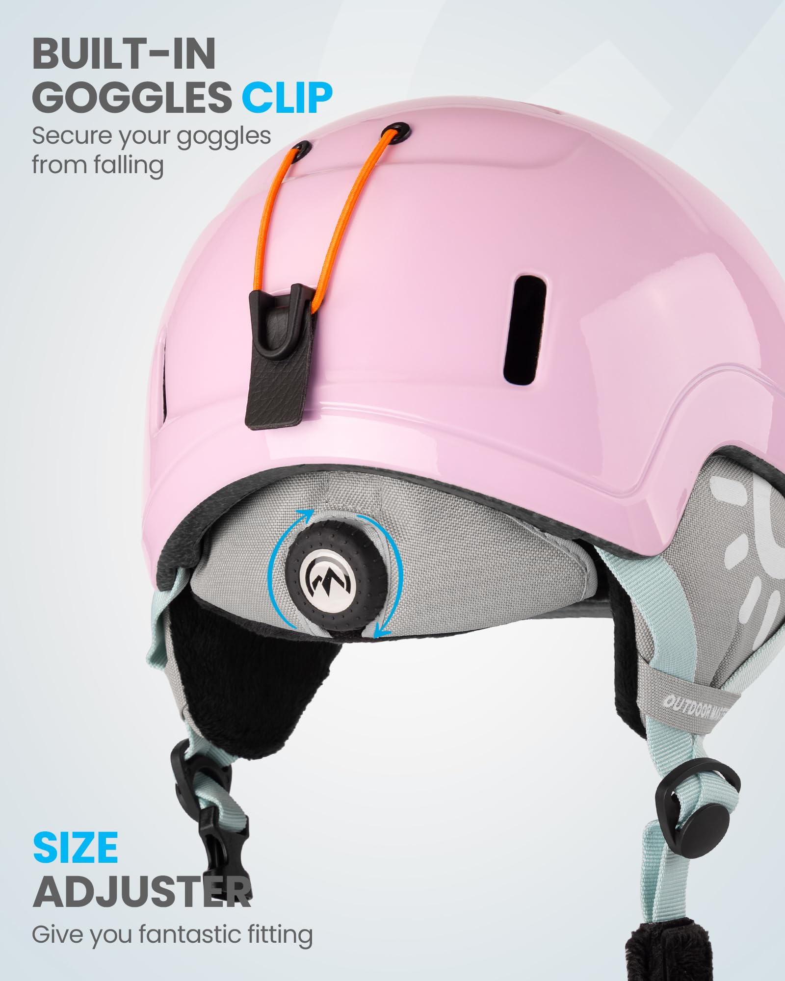 Outdoor Master Casco da Sci Bambino/Bambina Modello Reindeers Kids - Tecnologia In-Mold con 12 Prese d’Aria - Regolazione a Rotella e Fodera Rimovibile, Certificato ASTM