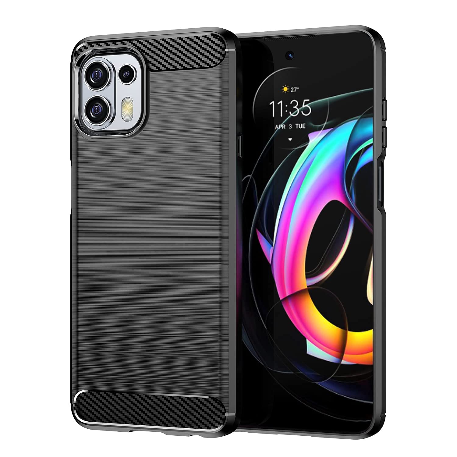 Lustree Motorola Edge 20 Fusion Back Cover Case - Ultra Premium 360* Protection Texture Finish Anti-Slip Soft Back Cover Case (Deep Black) (B09HR2QCFT) Amazon Price History, Amazon Price Tracker