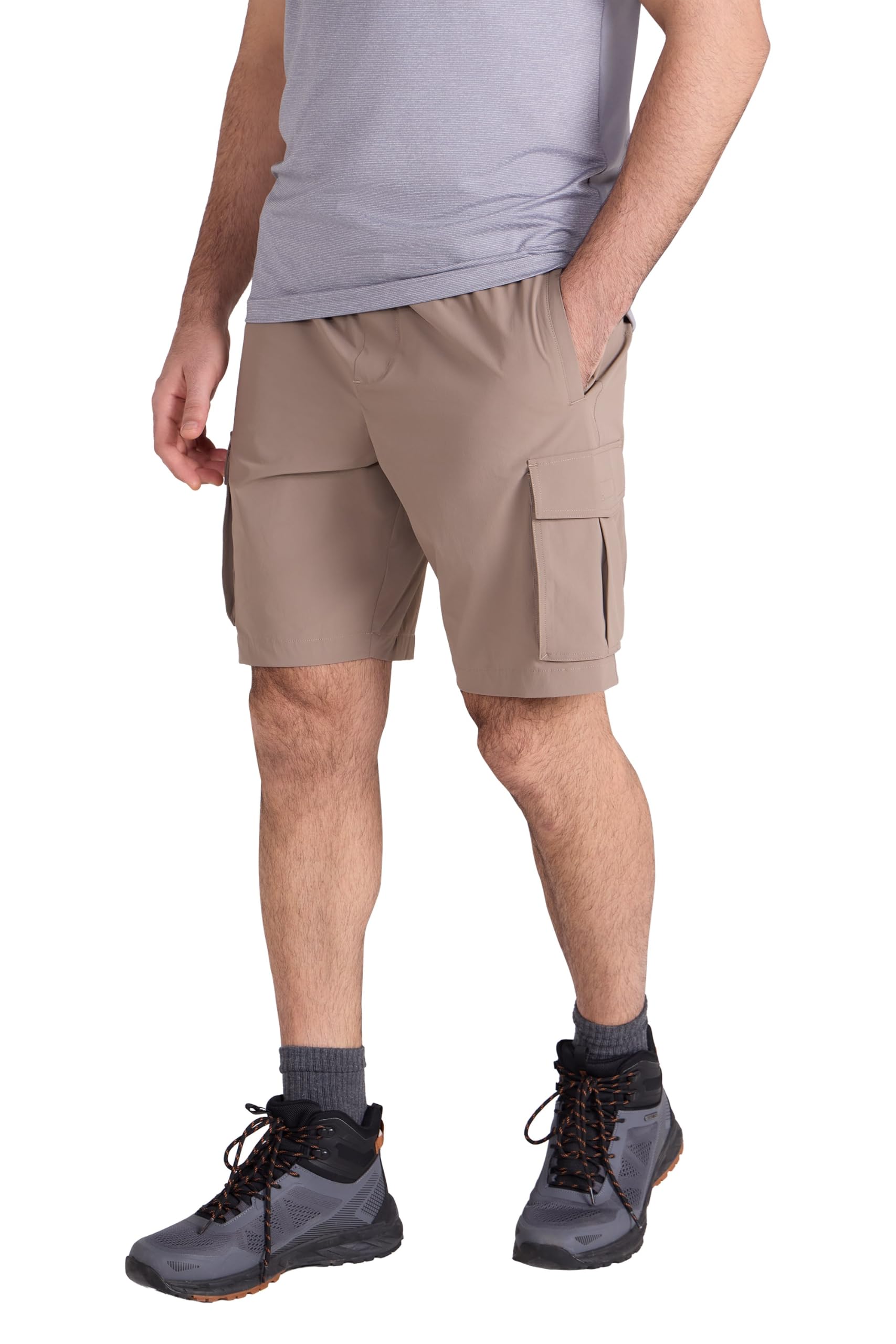 Mountain Warehouse Men's Beige Everyday Cargo ’S Shorts - Uv Protection, Comfortable & Practical, Multi Pockets- Summer Spring Beach, Walking, Travel, Hiking & Outdoors W44