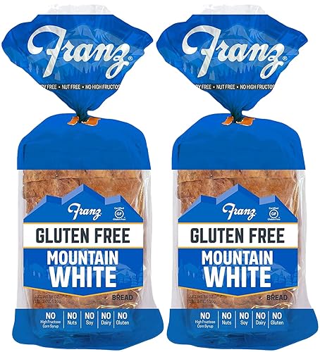Miniatura 1 de Franz - Pan blanco de montaña sin gluten, 2 unidades, (2 x 18 onzas) con folleto Living Chic Keto Lifestyle