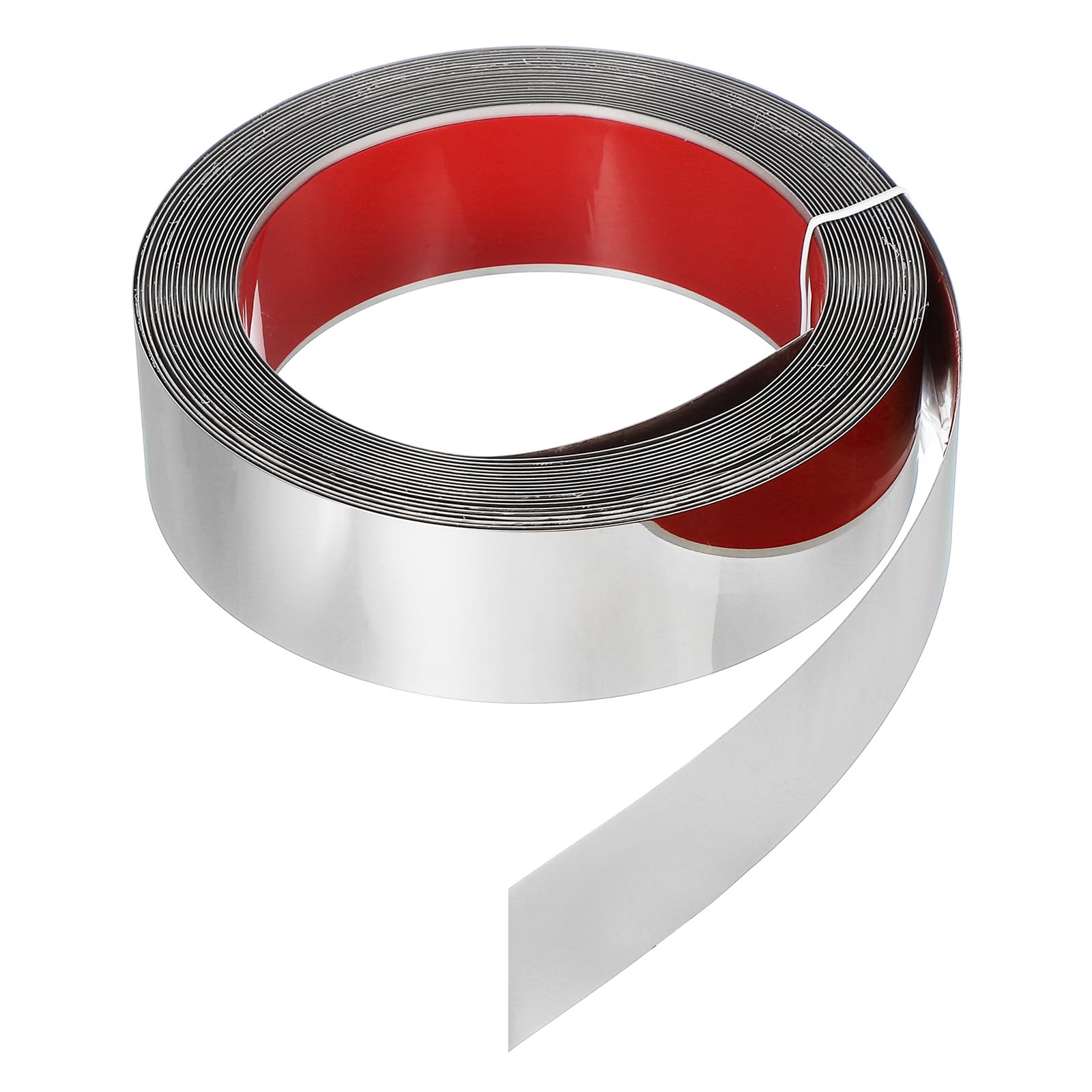 HARFINGTON Metal Wall Trim 26.2ft x 1.57" Peel and Stick Molding Trim Self Adhesive Stainless Steel Electroplate Finish Metal Strip Trim for Wall