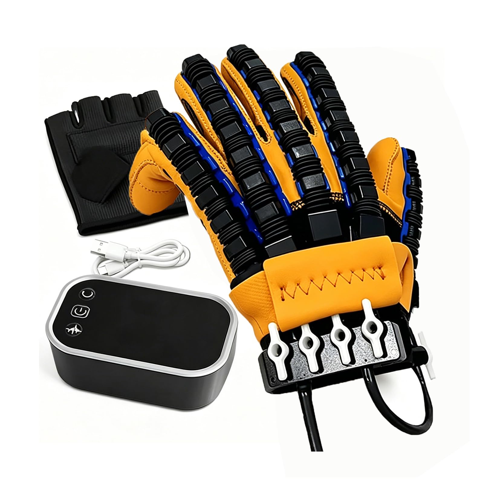 Guantes robóticos de rehabilitación de Manos, Guantes para Artritis, de un Solo Dedo/Dedos Separados/Niveles de Intensidad Ajustables, para Mejorar la flexibilidad Left L