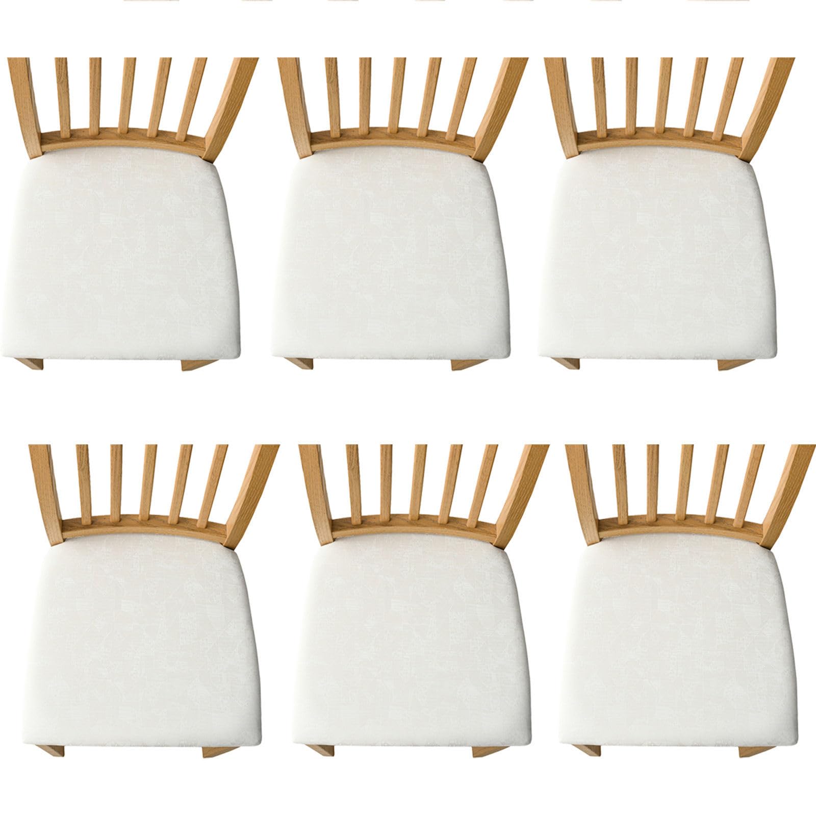 Housse assise chaise pour salle à manger et cuisine en cuir PU beige extensible