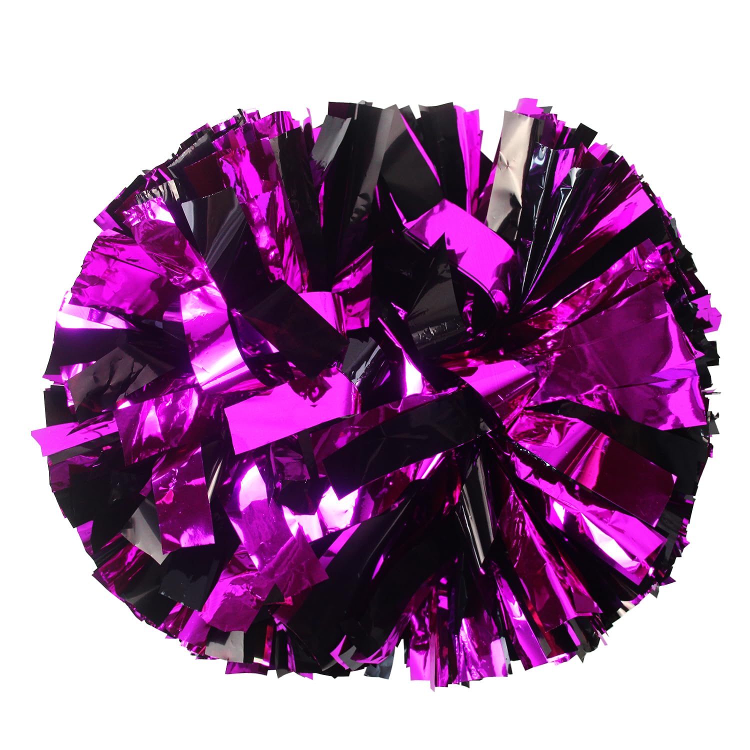 Lovecheer 2 pompones metálicos animadora negro rosa intenso asa fiestas baile deportes espíritus