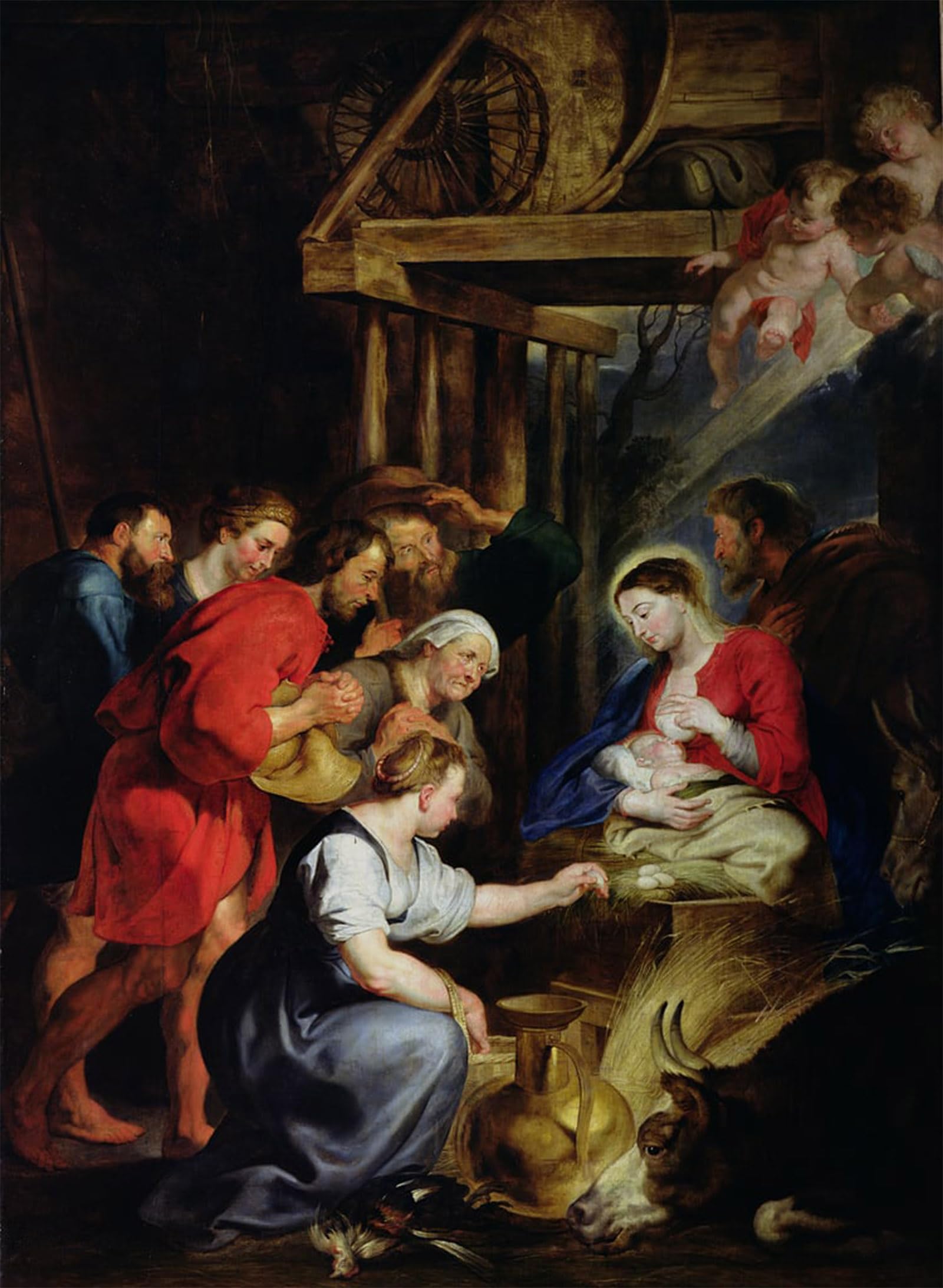 SERENDIPITP Aesthetic Poster Photo Wall Print Retro Picture Adoration of the Shepherds by Peter Paul Rubens Modern Wall Artwork for Home Decor 60x90cm