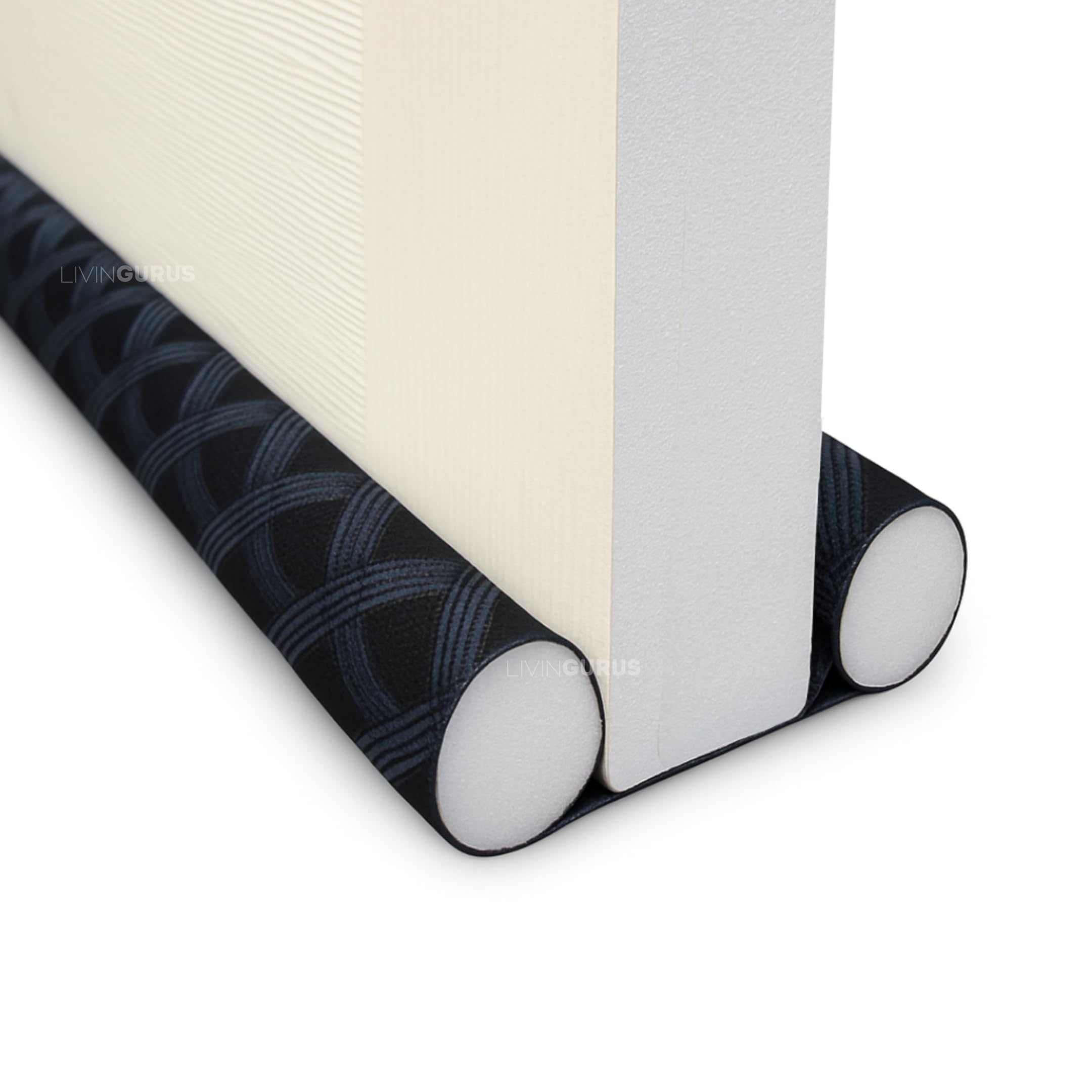 PVC Door Guard – 48 Inch Door Gap Filler Strip (Pack of 4) | Draft Stopper for Door Bottom | Soundproof, Noise Reducer, Energy-Saving Seal | BlackBlue Colored-image-3