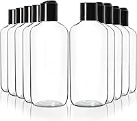 Vista 1 de Youngever Paquete de 10 botellas vacías de plástico transparente con tapa de disco de 8 onzas, botellas de cosméticos recargables, recipientes