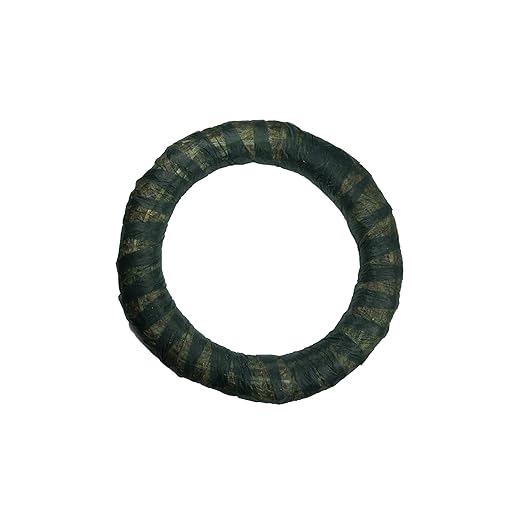 DekoPrinz Strohkränze mit Vlies, 5 Stück | ø 20 cm Durchmesser | 3 cm Stärke | Strohrömer, Türkranz, Deko-Kranz, Kranz-Rohling, Strohring