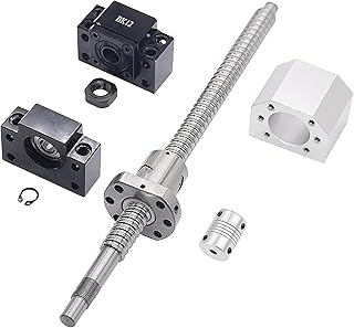 200mm Ball Screw SFU1605 Set RM 1605 Ballscrew with a Nut for CNC Machine Diameter 16mm,5mm Pitch,Include a BK12,a BF12, and a Coupler