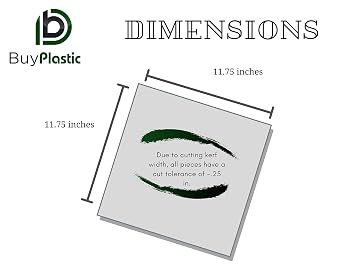 BuyPlastic P-95 Frosted, Colorless Acrylic Plexiglass Plastic Sheet, 1/2 Thick x 12 x 12 and More, Plexi Glass Dimensions - 11.75 in x 11.75 in
