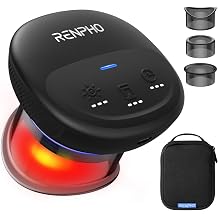RENPHO Emberace Cup Smart Cupping Massager with 850nm Infrared Heating and 3 Suction Levels up to -55KPa, Fathers Day Dad Gifts, Rechargeable Multi-Device Sync, 70 min Runtime, 3 Heads &amp; Storage Pouch