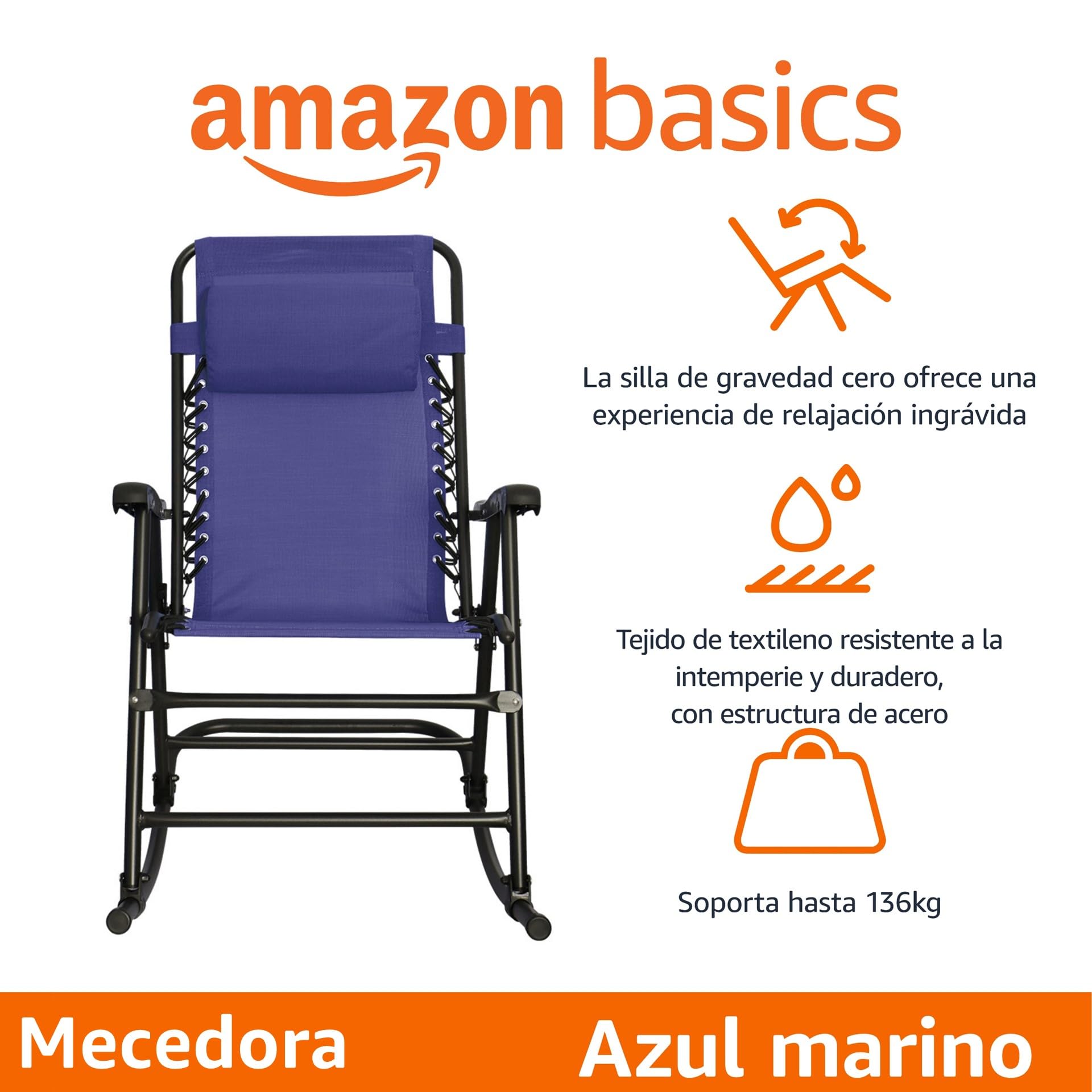 Amazon Basics Balancín plegable, Azul