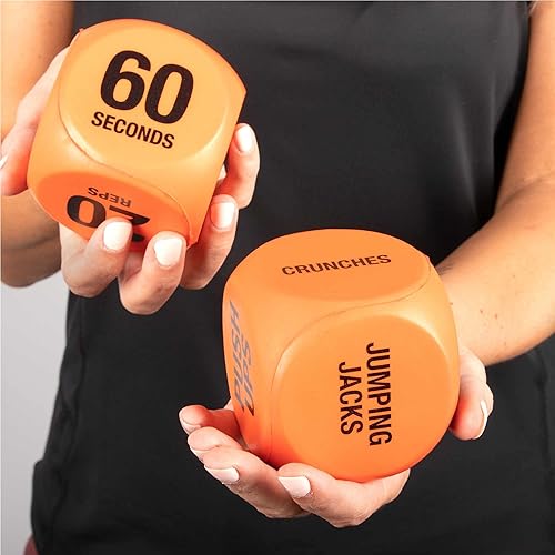 Miniatura 5 de Dados de ejercicio Phoenix Fitness  Juego de dados de entrenamiento para cardio, entrenamiento HIIT y clases de ejercicio  El entrenamiento incluye