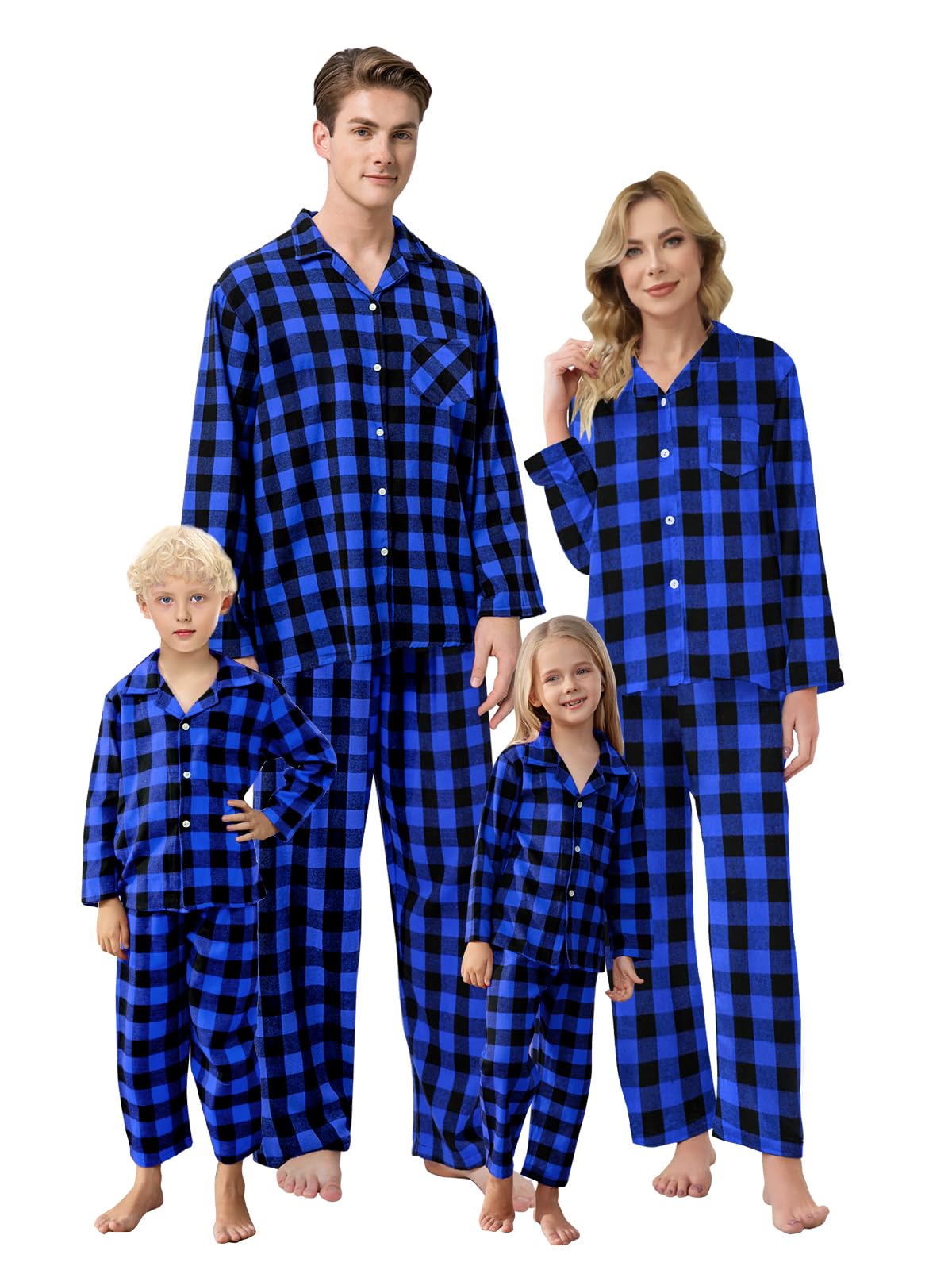 SchbbbtaFamily Matching Pajamas Holiday Sleepwear Long Sleeve Pjs Sets