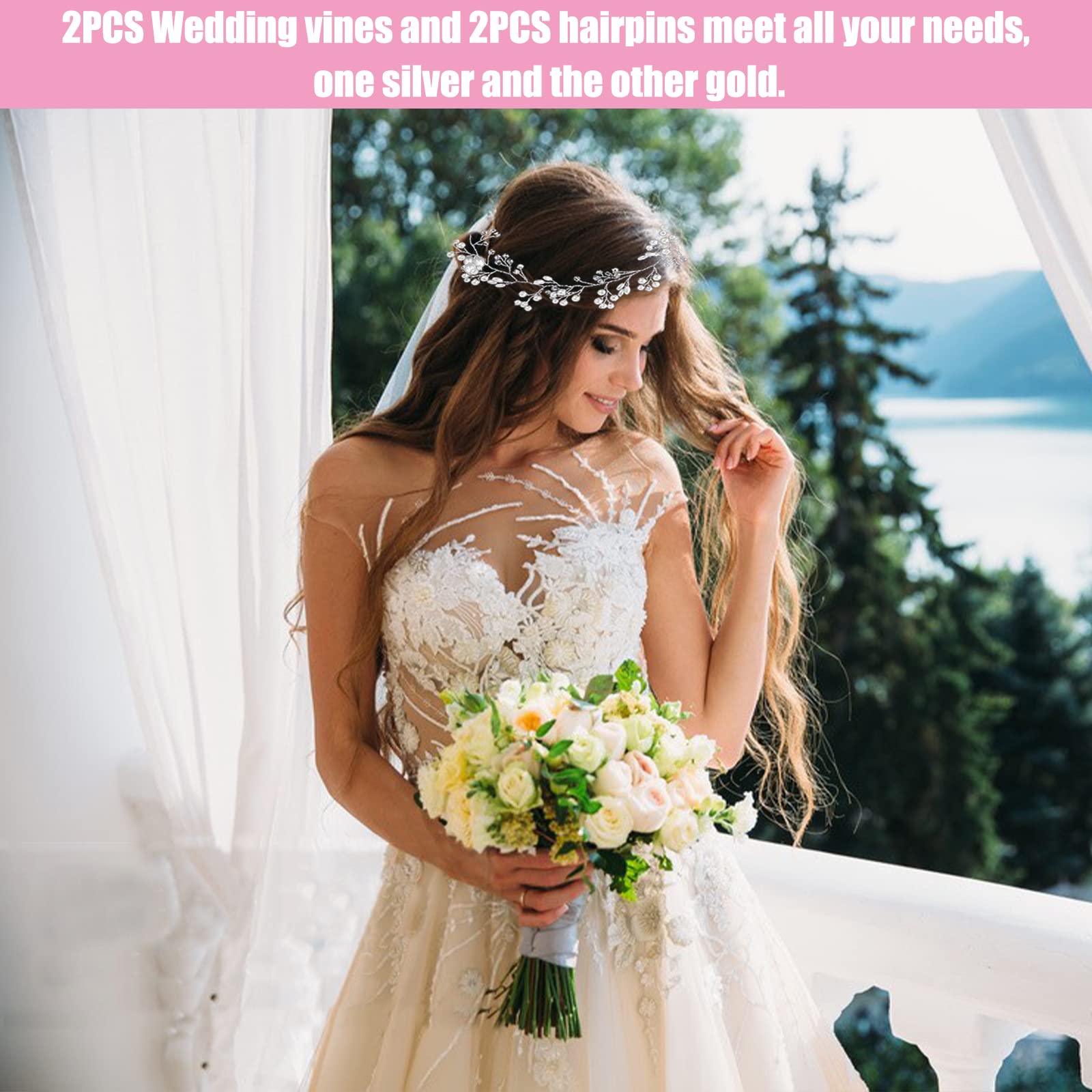 Acquista Accessori per abito da sposa con fascia per capelli fatta a mano con perle da sposa in Italia a partire da 1.21