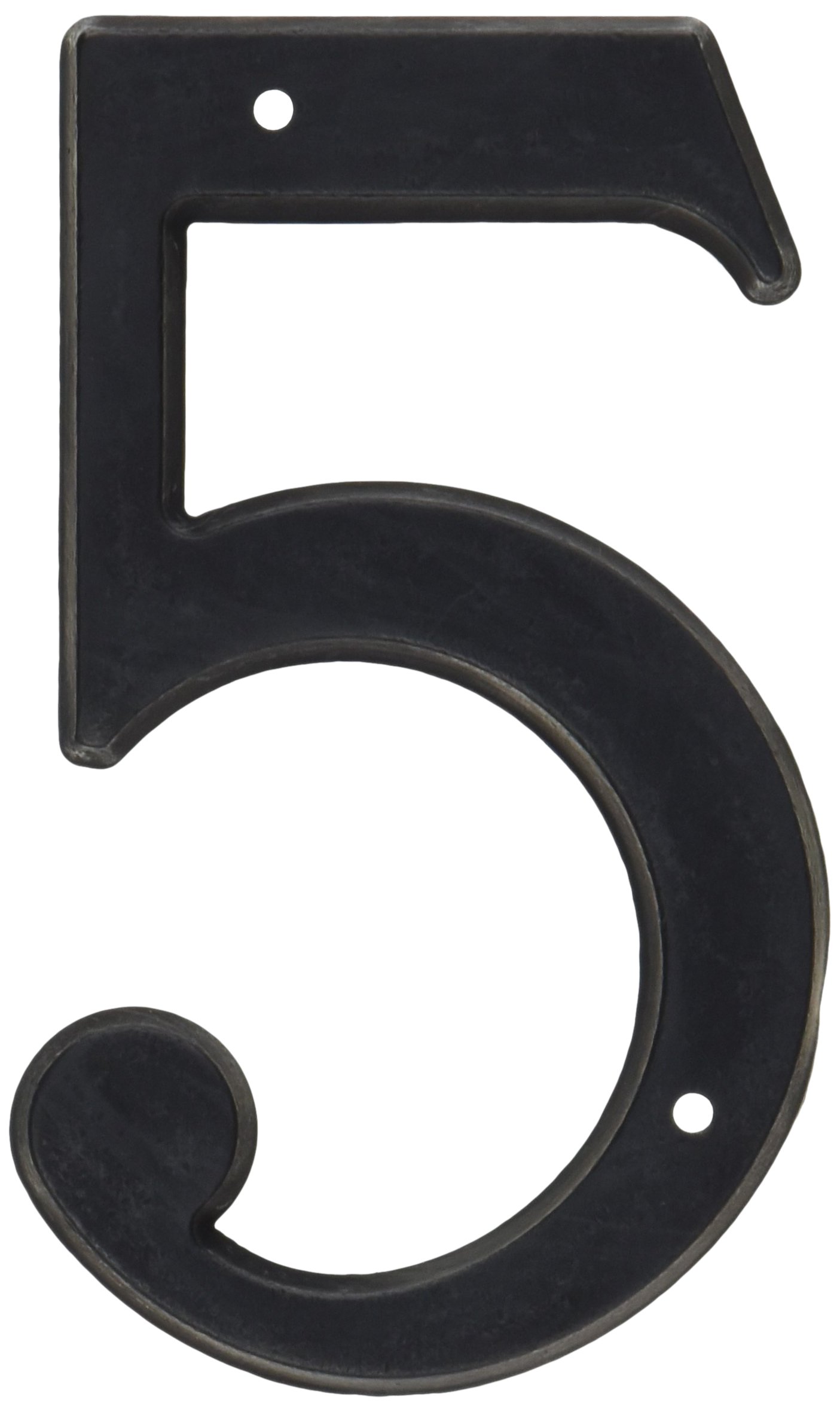 Número 5 de casa Baldwin de 75 mm en bronce aceitado para renovar la entrada de su hogar