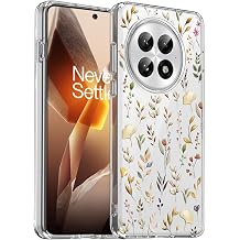 Unov Case Designed for OnePlus 13R 5G, Crystal Clear Phone Case with [Anti-Slip Embossed Pattern], Shockproof Slim Protective [Anti-Yellowing TPU] Back Cover, Golden Garden
