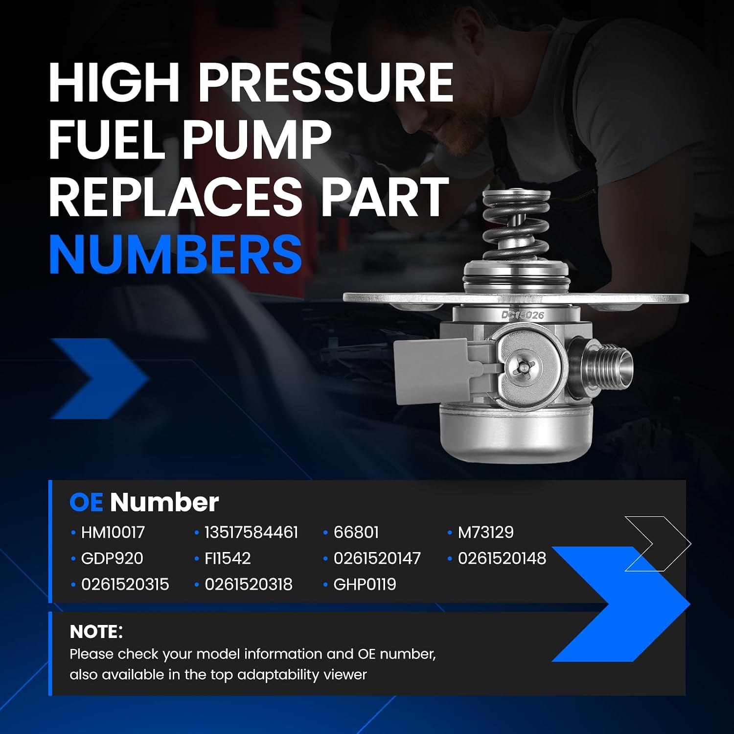 HM10017 High Pressure Fuel Pump Compatible with BMW 228i 320i 320ixDrive 328i 328i GTxDrive 328ixDrive 428i 428ixDrive 528i 528ixDrive X1 X3 Z4