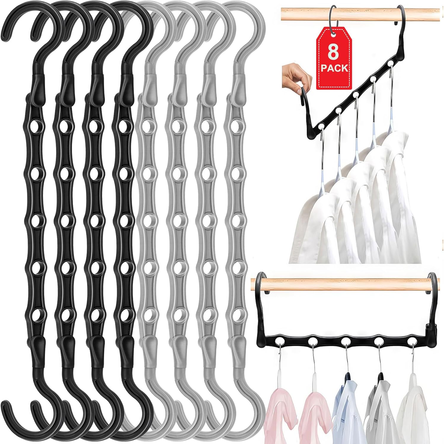 Closet storage hangers for heavy clothes college dorm organization essential