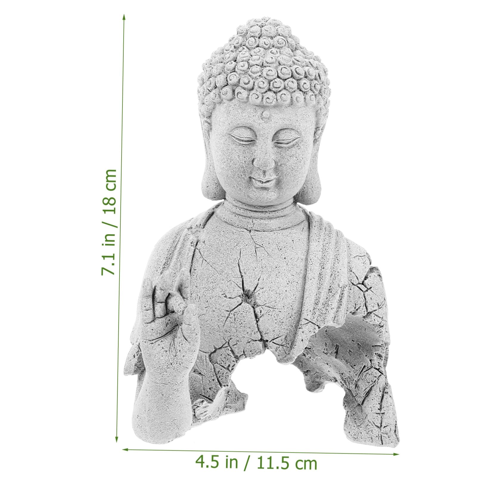 SUPVOX 2 Piezas Estatua De Buda para El Hogar Decoración De Pecera Adornos para Peceras Decoración del Acuario Decoraciones De Peceras Fuente De Agua De Mesa Polvo De Piedra Azul Grey