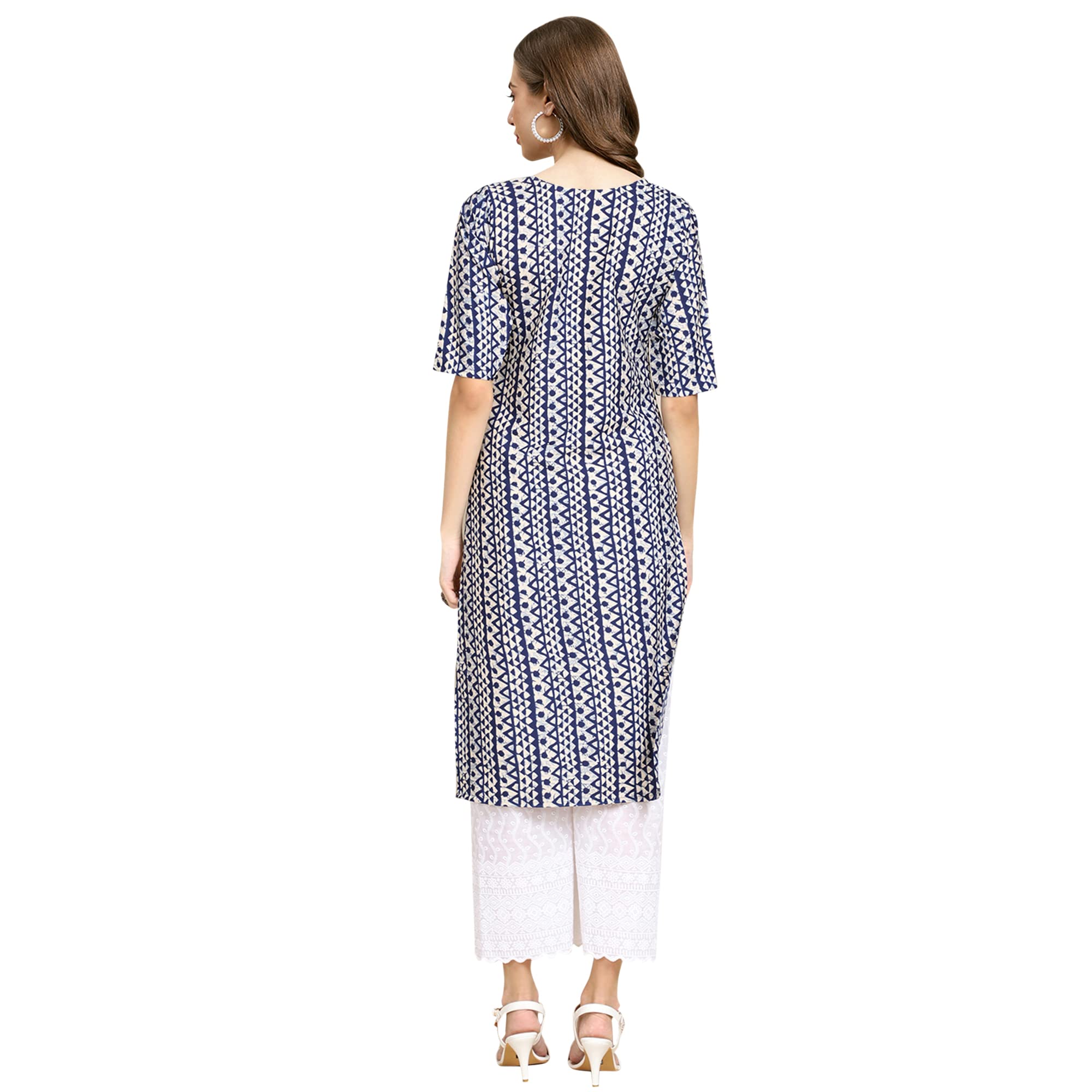 Pinkmint Women's Crepe Digital Print Straight Kurta (M-356-348-332-354-350-Xl)