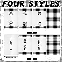 Vista 3 de Honoson 4 toallas de cocina de Navidad a cuadros de búfalo, toalla de mano de secado de poliéster, paño de té de limpieza para el hogar, decoración