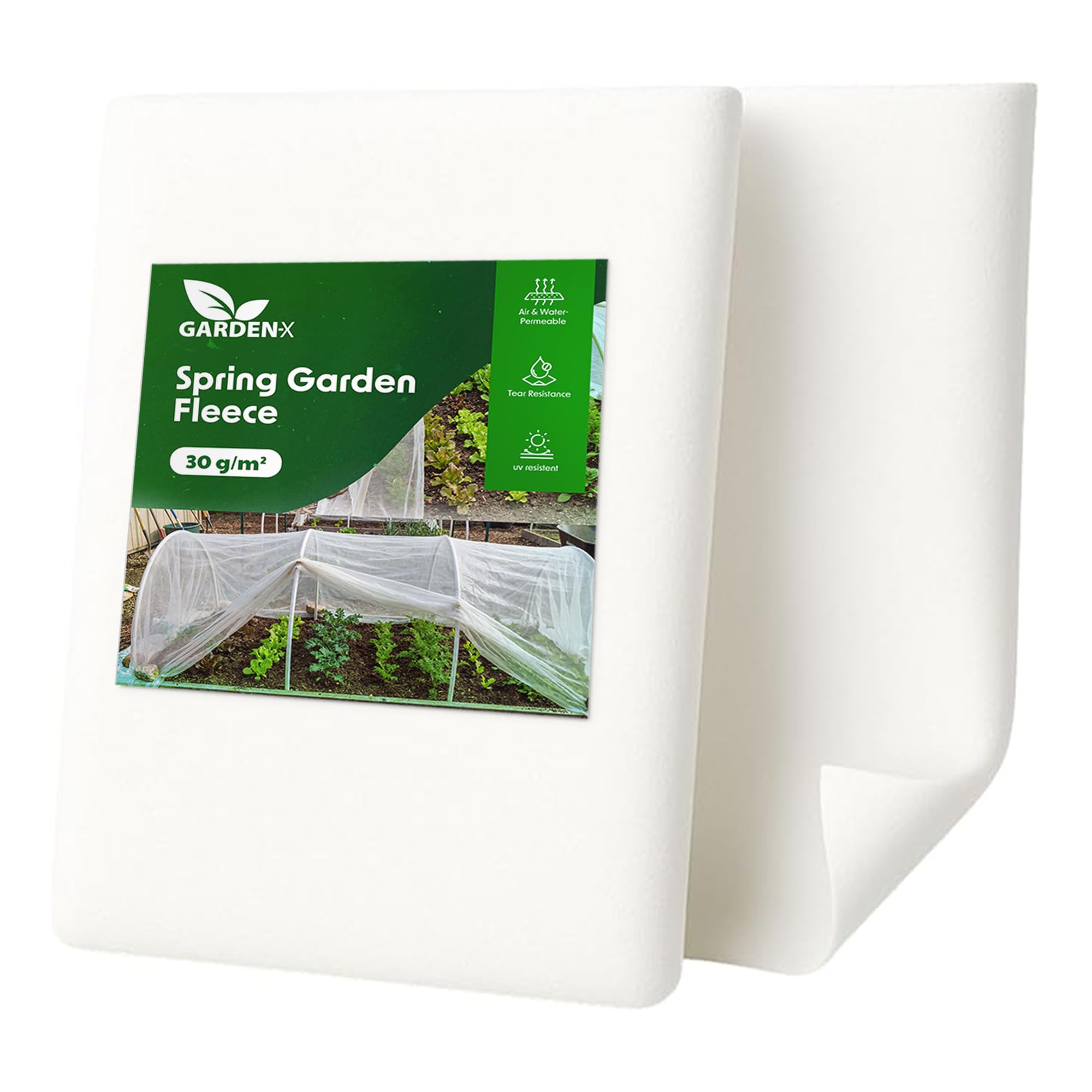 GARDENIX Cold Frame Fleece Breathable 30 g/m² Garden Fleece 1.6 x 5 m (8 m²) Promotes Healthy Growth, For Covers of Raised Beds, Protects Plants, Flowers and Vegetables from Cold, Frost and Wind