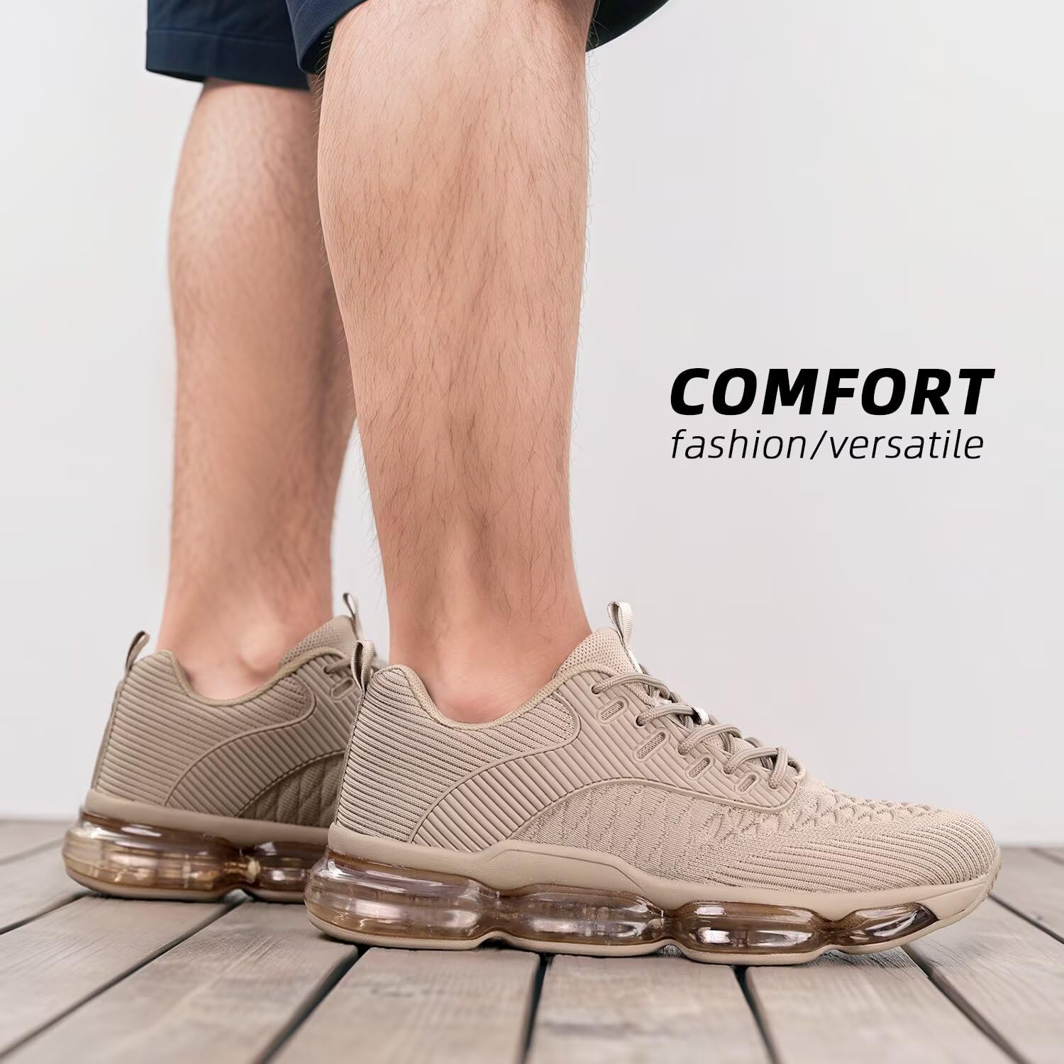 Mens Running Shoes Air Low Top Comfort Walking Lace Up Sneakers Breathable Fashion Tennis Sport Gym Fitness Cross Trainers