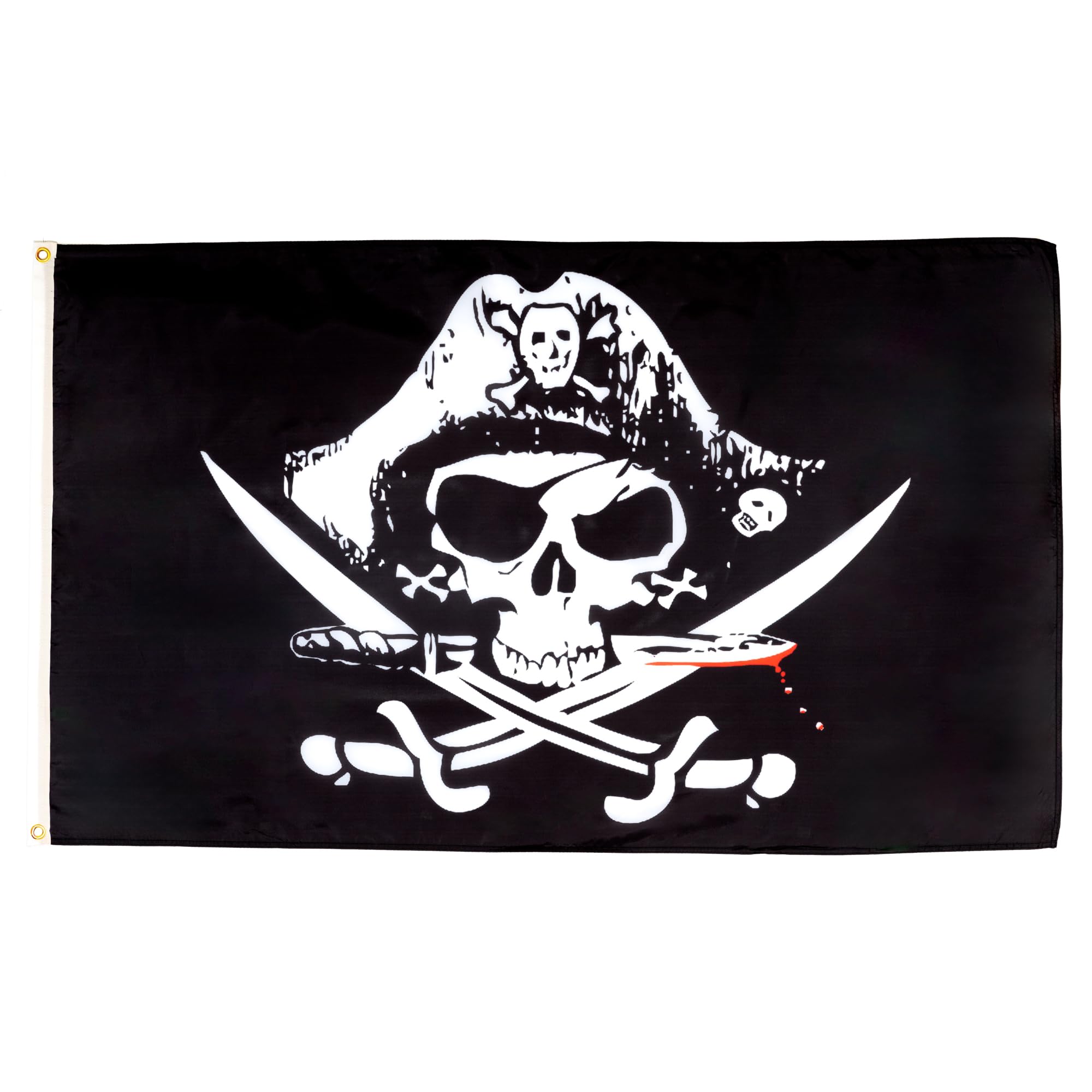 AZ FLAG - Pirate Deadman Chest Triconner Flag - 2x3 Ft - 100D Polyester Pirates Banner with Two Metal Grommets - Fade Resistant - Vivid Colors - 2' x 3' Feet - 90x60 Cm