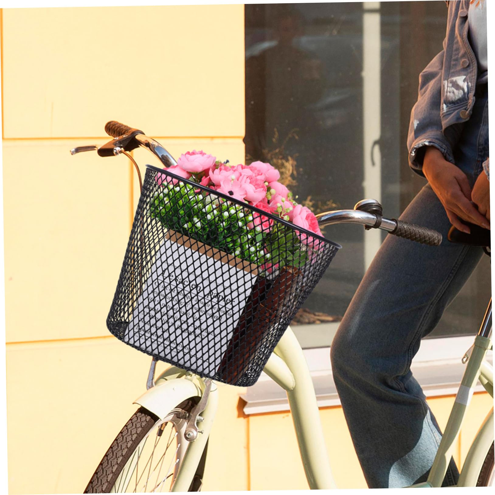 GALPADA Cesta Metálica para Bicicleta Eléctrica y Patinete Infantil, Accesorio Ligero de Hierro Diseño de Gancho para Uso Práctico y Seguro