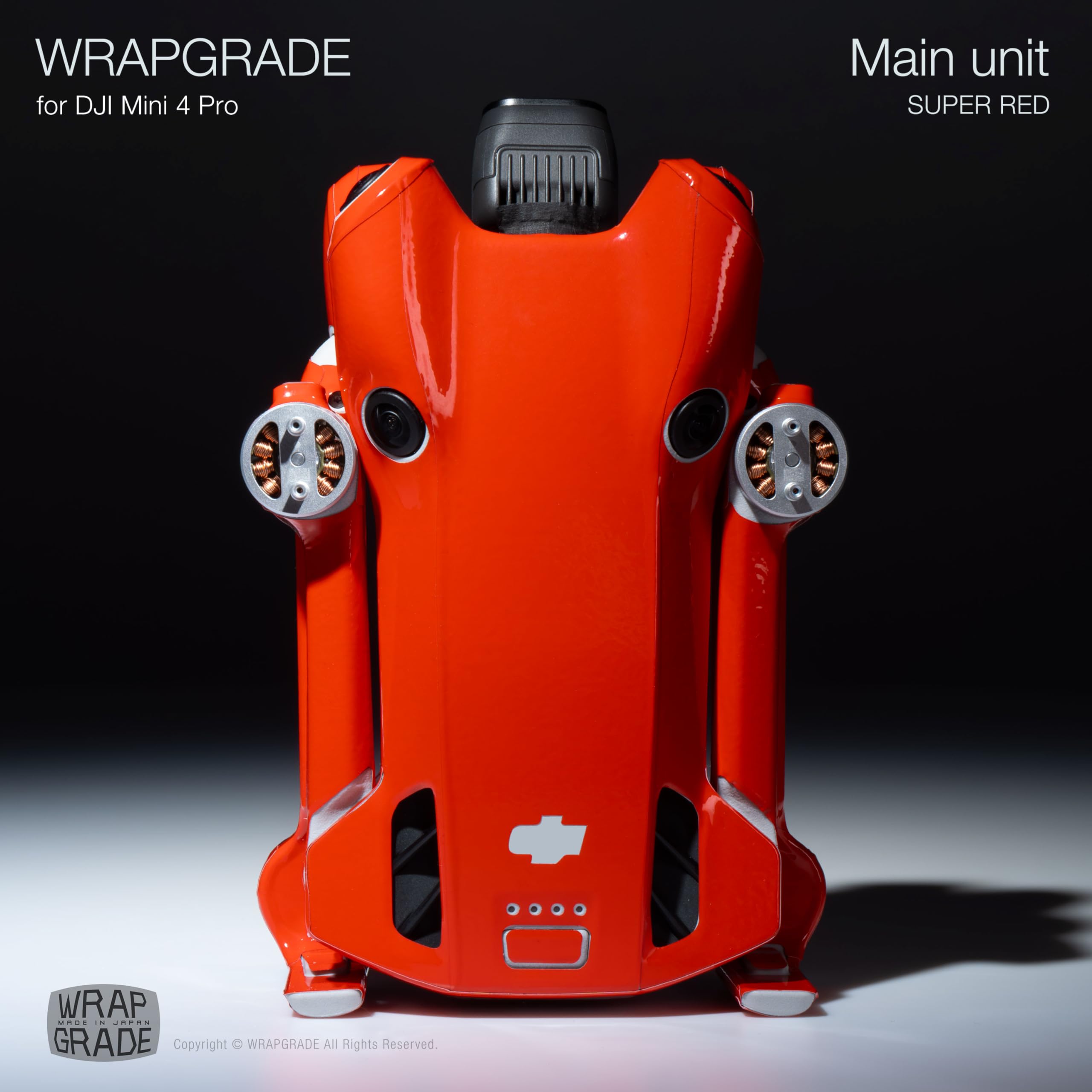 WRAPGRADE Skin Naklejki skórne dla DJI Mini 4 Pro (Super Red)