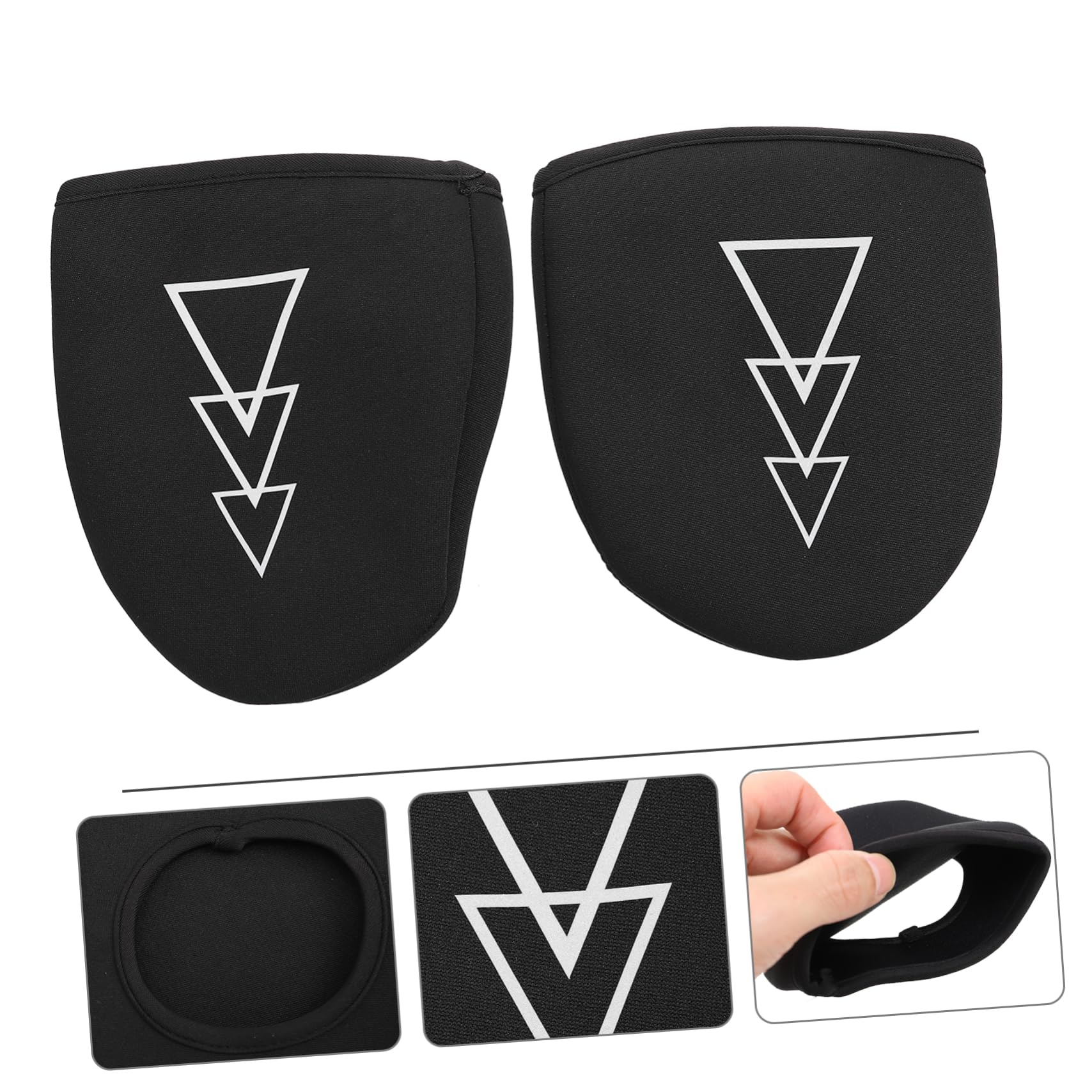 TOYANDONA Cubiertas de Zapatos de Bicicleta Agua Cubrezapatillas térmicas cálidas Impermeable Calefactor Calentador Media zapatería cubrebotas a Prueba de Viento Caucho Black