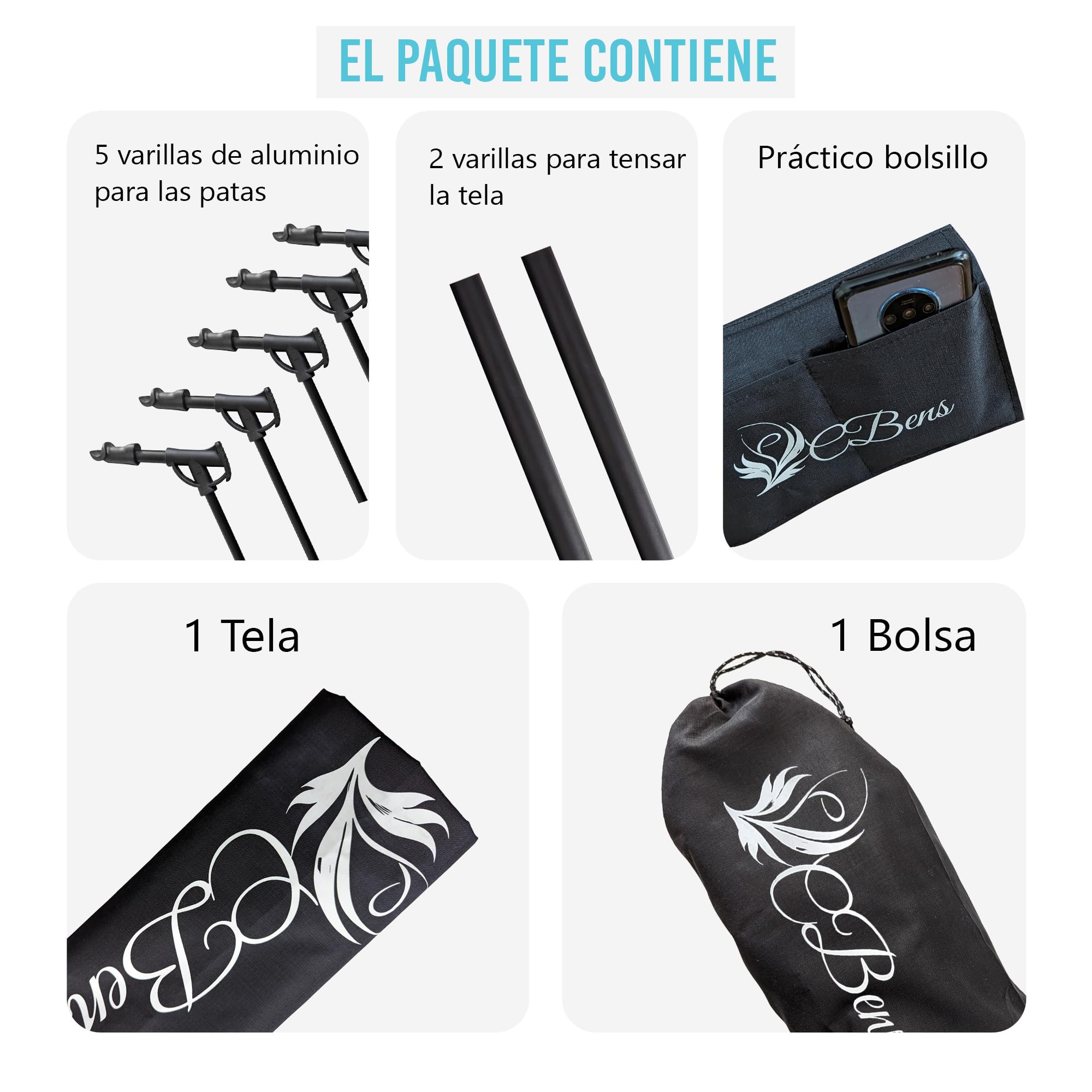 Cama Plegable Camping Ultraligera Portable - Tumbonas jardín Exterior - Hamaca Plegable Playa - Tumbona Plegable terraza - Tumbona Playa portátil