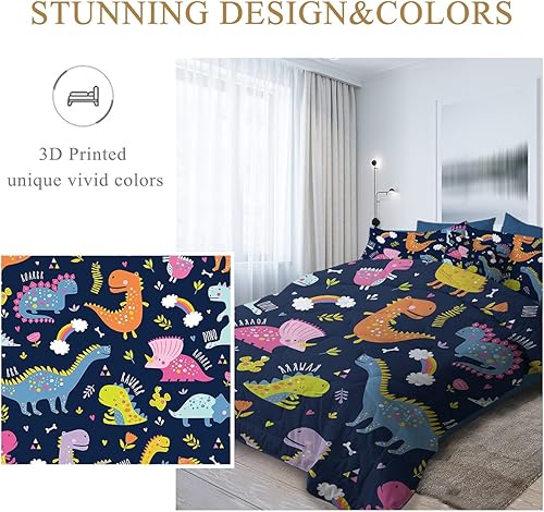 Miniatura 20 de Juego de cama individual de 8 piezas con edredón y sábanas en una bolsa para niños y niñas en una bolsa - Linda ropa de cama de animales de granja