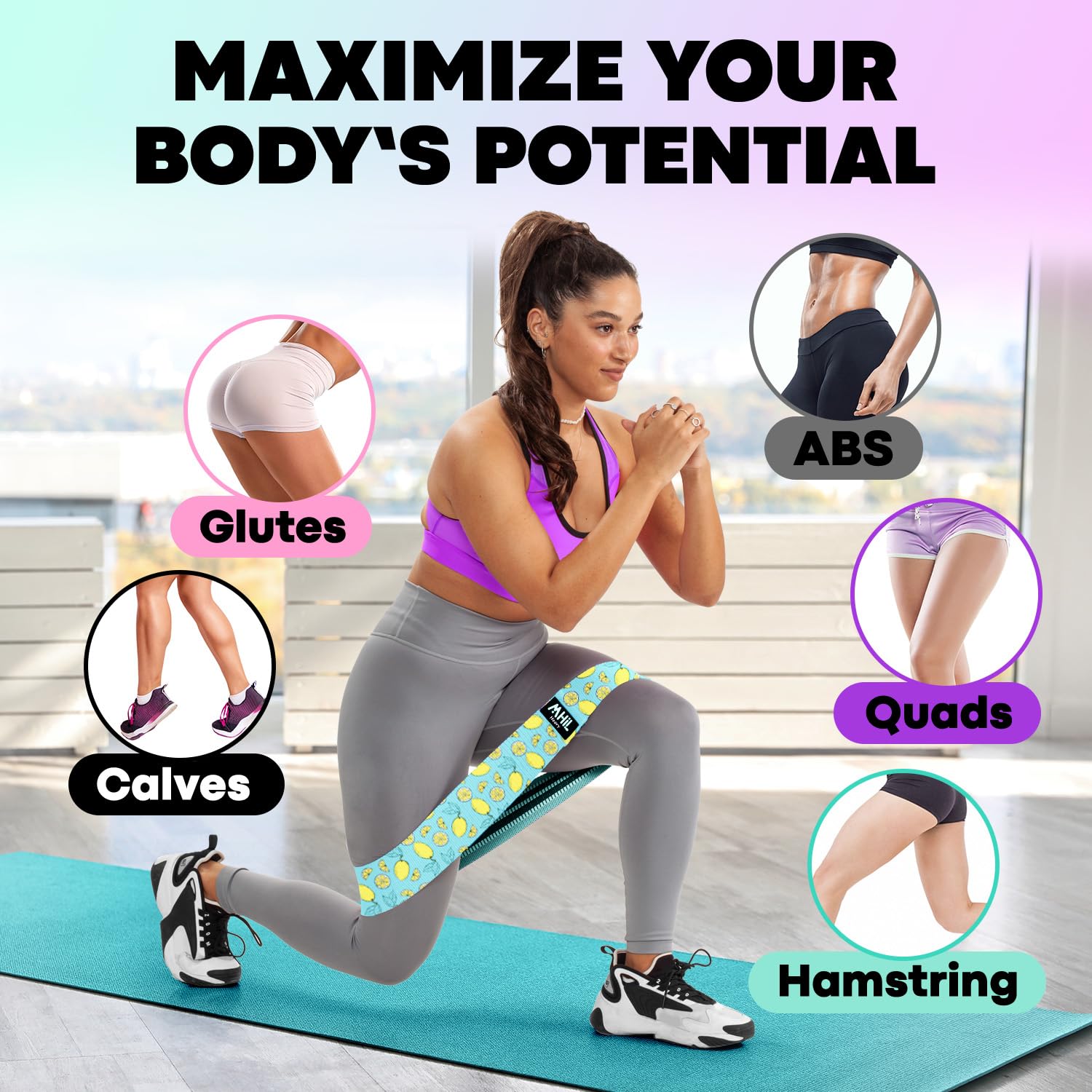 Bandes De Résistance AISIR Pour Jambes Et Fesses – Lot élastiques Fitness Antidérapants