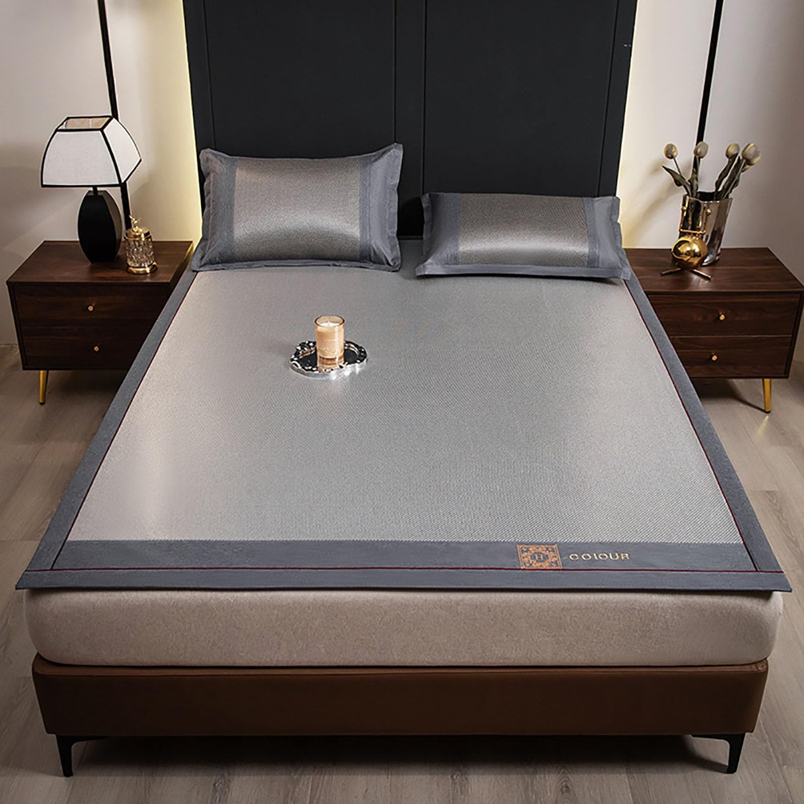 HYQOUKLR Rattan Mat Bed, Bamboo Sleeping Mat Multicolor Multiple Sizes(Color C,120cm)