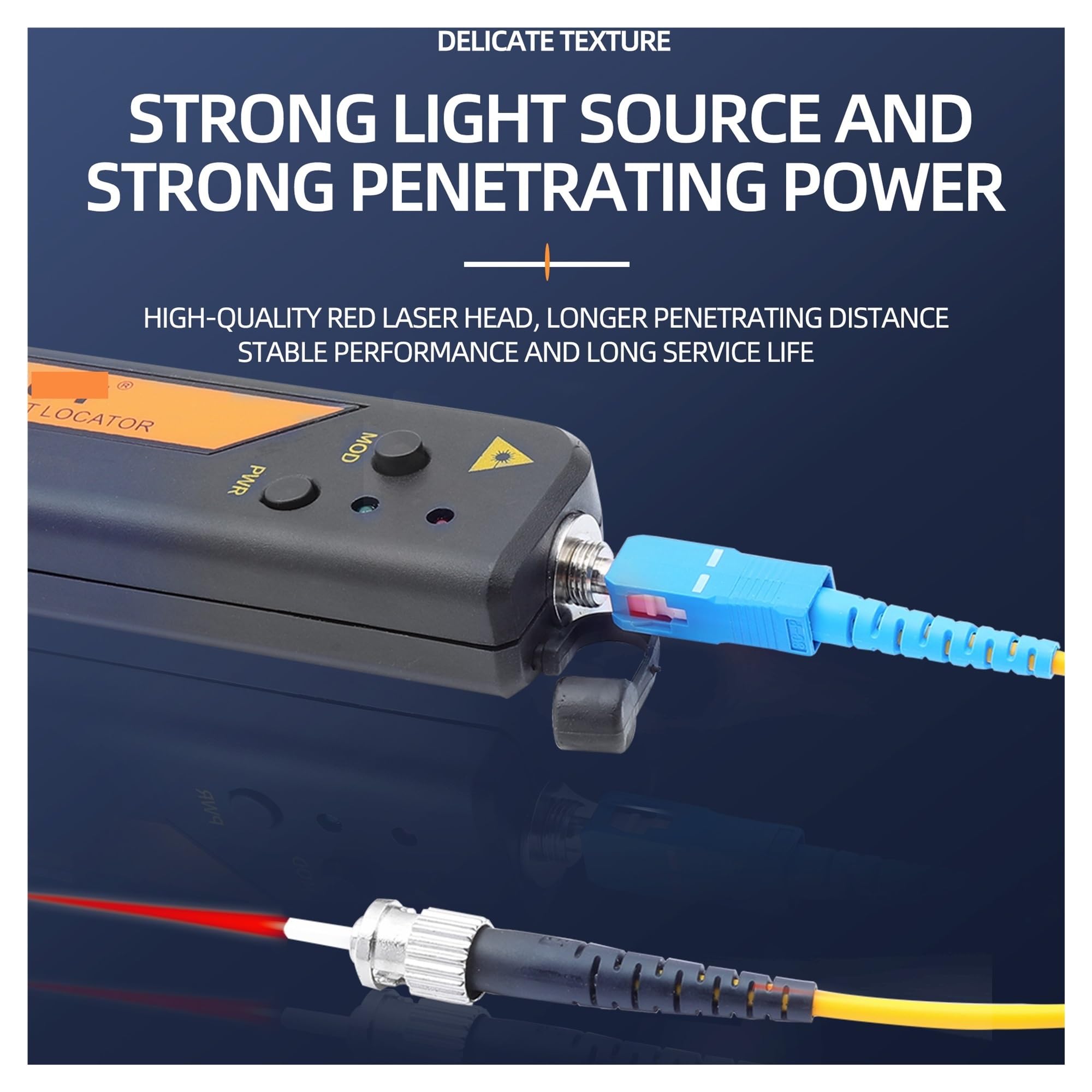 FTTH Mini RGT Localisateur visuel de défauts fibre optique, outil test testeur source lumière rouge 1-30 mw avec connecteur 2,5 mm (SC/FC/ST) Inspection de circuits