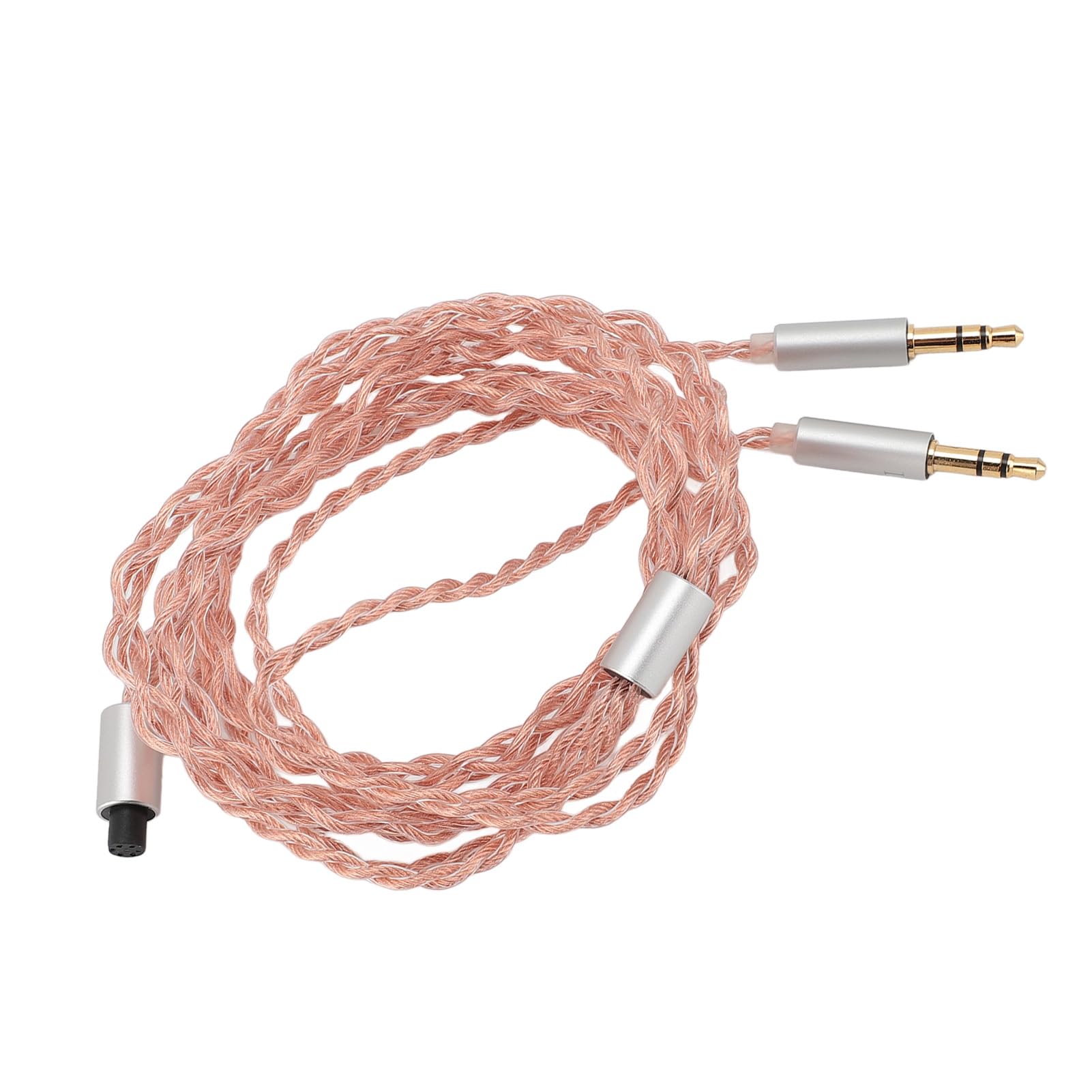 Splitter per Cuffie di qualità Premium per Computer Doppio da 3,5 Mm da 3,5 Mm a 2, da 4,4 Cavo di Adattatore per PC per Audiofili Rame Monocristallino (Ottone antico)