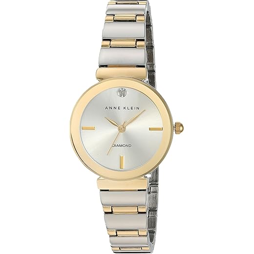 Anne Klein Two-Tone Diamond Bracelet Watch