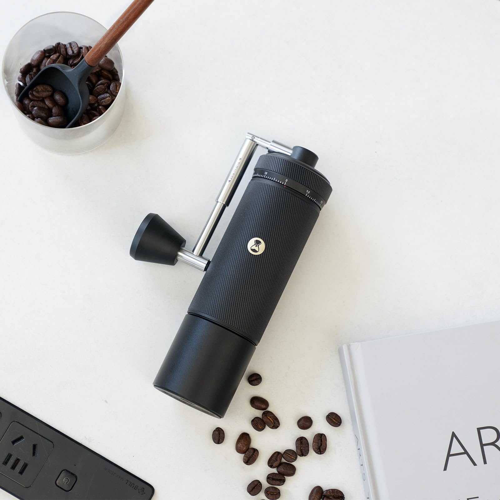 TIMEMORE Ręczny młynek do kawy ze stali nierdzewnej Młynek do espresso Chestnut S3 o pojemności 25 g, numeryczna regulacja zewnętrzna do podróży, kempingu, czarnego domu